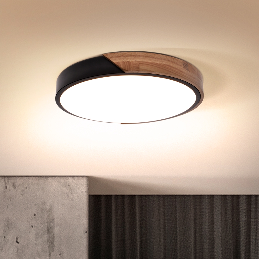 Brilagi - LED Stropna svetilka PILANA LED/24W/230V hrast pr. 30 cm
