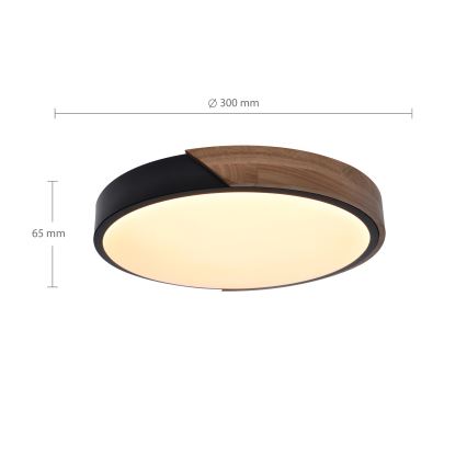 Brilagi - LED Stropna svetilka PILANA LED/24W/230V hrast pr. 30 cm