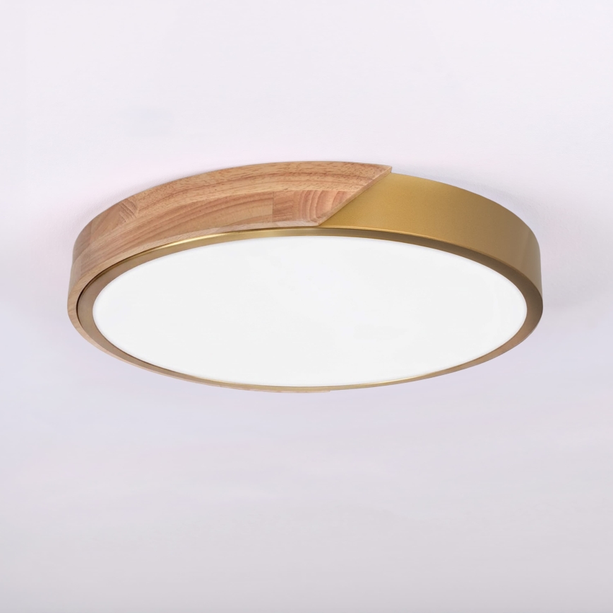 BRILAGI - LED stropna svetilka PILANA LED/24W/230V hrast/zlata, premer 30 cm