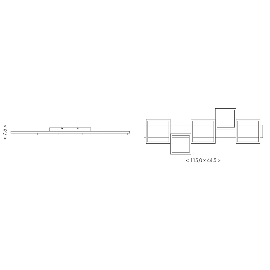 Brilagi - LED stropna svetilka PLANK LED/40W/230V 4000K 44,5x115 cm les