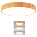 Brilagi - LED stropna svetilka POOL, 48 W, 230 V, 3000/4000/6000 K, premer 40 cm, lesni dekor