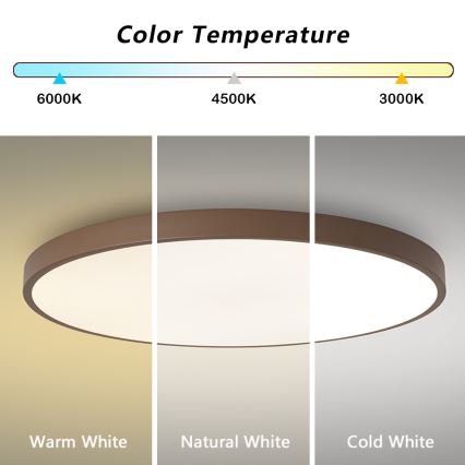 Brilagi - LED stropna svetilka POOL LED/100W/230V 3000/4000/6000K premer 80 cm rjava