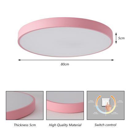 Brilagi - LED stropna svetilka POOL LED/100W/230V 3000/4000/6000K premer 80 cm rožnata