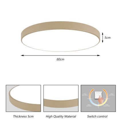 Brilagi - LED stropna svetilka POOL LED/100W/230V 3000/4500/6000K premer 80 cm, bežna