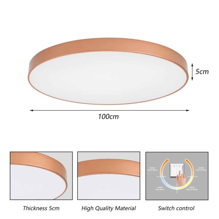 BRILAGI - LED stropno svetilo POOL LED/128W/230V 3000/4000/6000K premer 100 cm bronasto