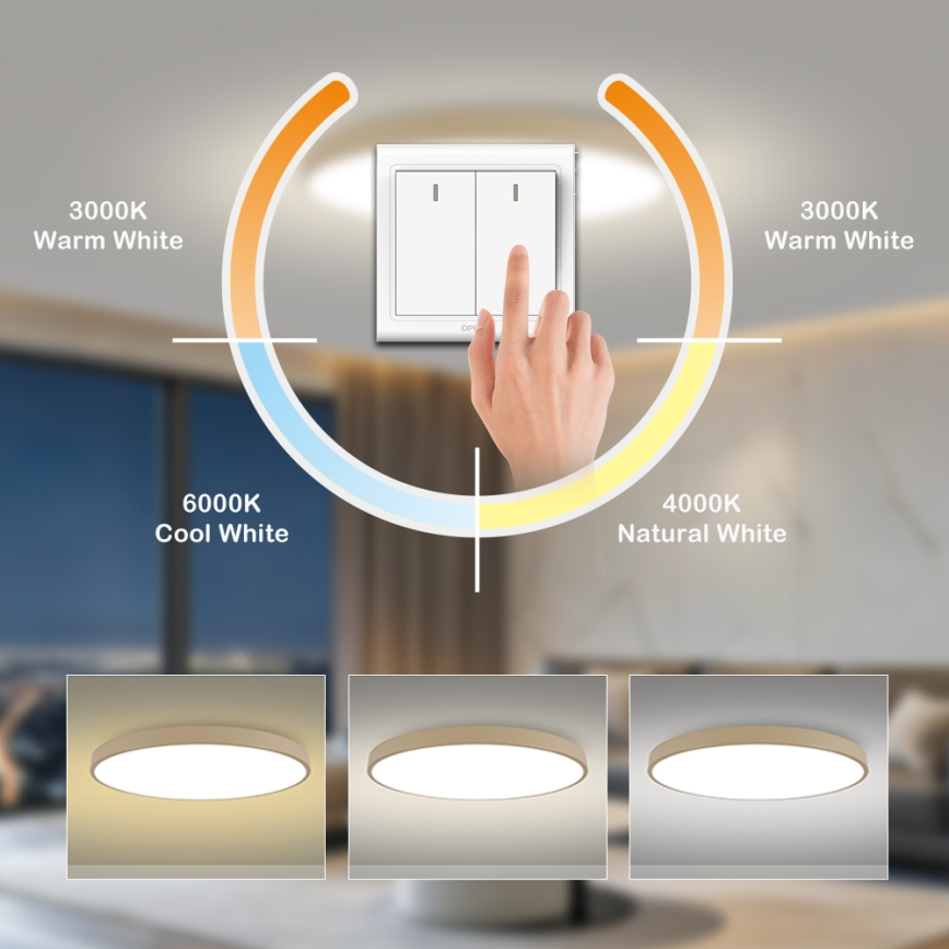 Brilagi - LED stropna svetilka POOL LED/180W/230V 3000/4500/6000K premer 120 cm bež