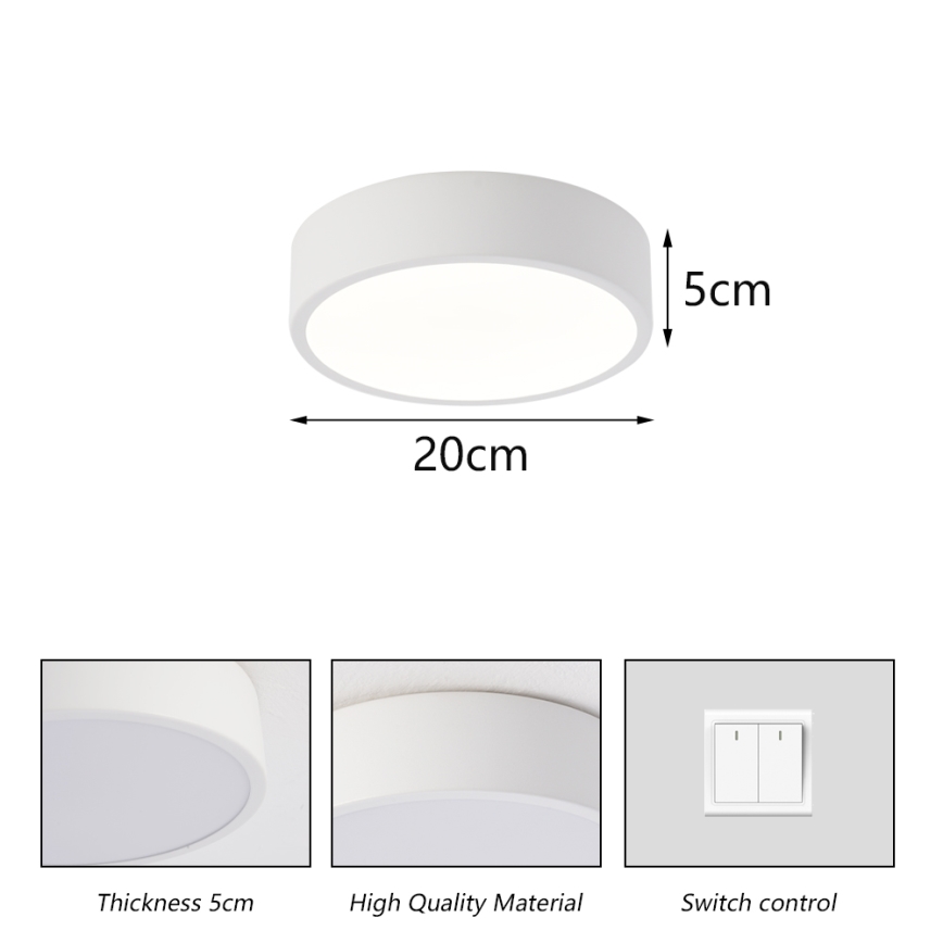Brilagi - LED stropna svetilka POOL LED/18W/230V 3000/4000/6000K premer 20 cm bela