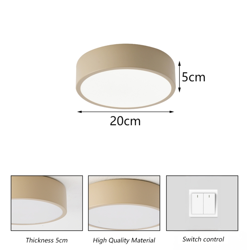 Brilagi - stropna LED svetilka POOL LED/18W/230V 3000/4000/6000K Ø 20 cm bež