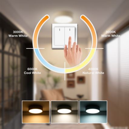 Brilagi - LED stropna svetilka POOL LED/18W/230V 3000/4500/6000K, premer 20 cm, bež