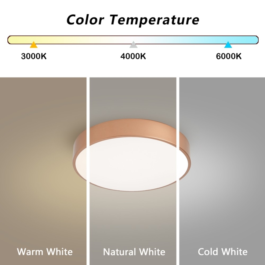 Brilagi - LED stropna svetilka POOL LED/36W/230V 3000/4000/6000K, premer 30 cm, bronasta