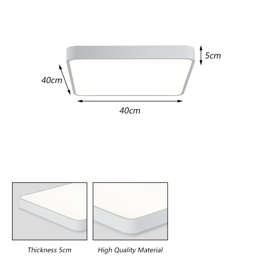 Brilagi - LED stropna svetilka POOL LED/36W/230V 3000/4500/6000K 40x40 cm bela