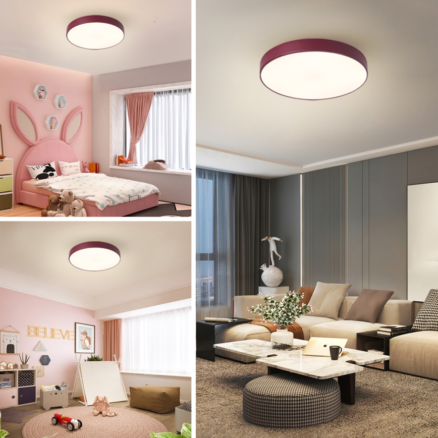 Brilagi - Stropna LED svetilka POOL LED/48W/230V 3000/4000/6000K premer 40 cm bordo