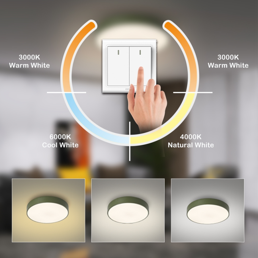 Brilagi - LED stropna svetilka POOL LED/48W/230V 3000/4000/6000K premer 40 cm zelena