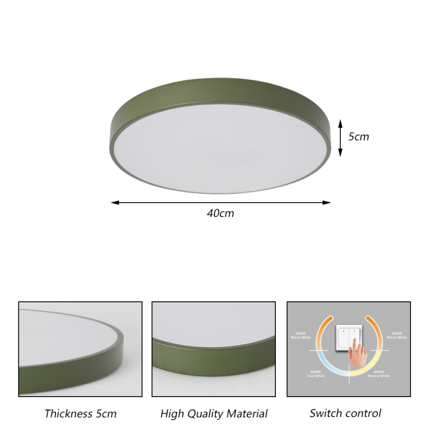 Brilagi - LED stropna svetilka POOL LED/48W/230V 3000/4000/6000K premer 40 cm zelena