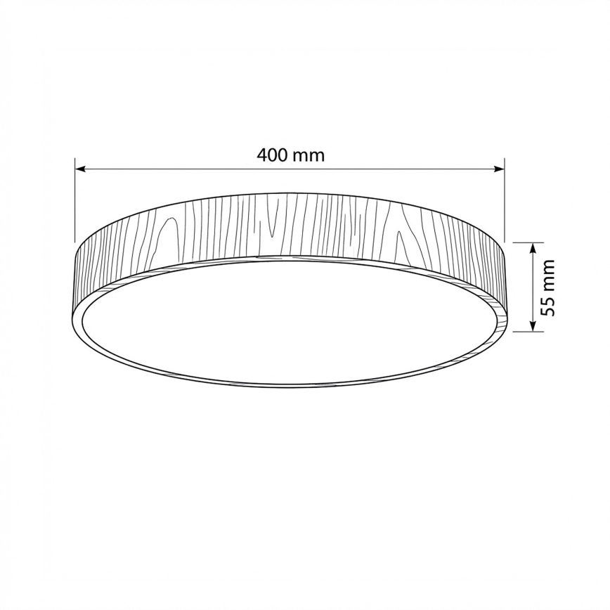 Brilagi - LED stropna svetilka z zatemnitvijo POOL LED/50W/230V 3000-6000K, premer 40 cm, lesni dekor + daljinski upravljalnik