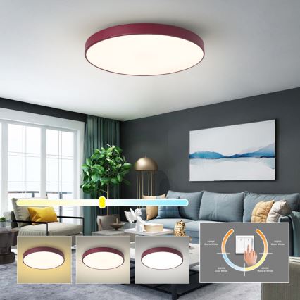 Brilagi - LED stropno svetilo POOL LED/60W/230V 3000/4000/6000K premer 60 cm bordo