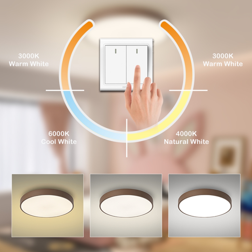 Brilagi - LED stropna svetilka POOL LED/60W/230V 3000/4000/6000K premer 60 cm rjava