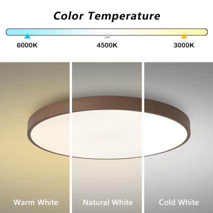 Brilagi - LED stropna svetilka POOL LED/60W/230V 3000/4000/6000K premer 60 cm rjava