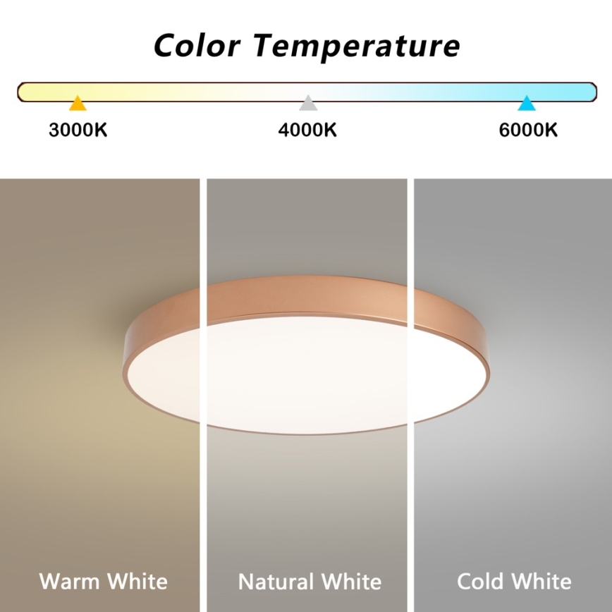 Brilagi - LED stropna svetilka POOL LED/60W/230V 3000/4000/6000K, premer 60 cm, bronasta