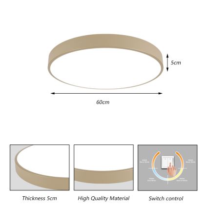 Brilagi - LED stropna svetilka POOL LED/60W/230V 3000/4500/6000K premer 60 cm bež