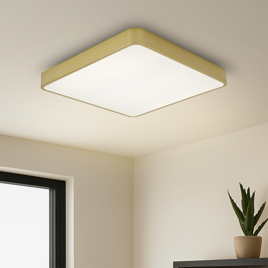 Brilagi - LED zatemnljivo stropno svetilo POOL SQUARE LED/36W/230V 3000-6000K 40x40 cm zlato + daljinski upravljalnik