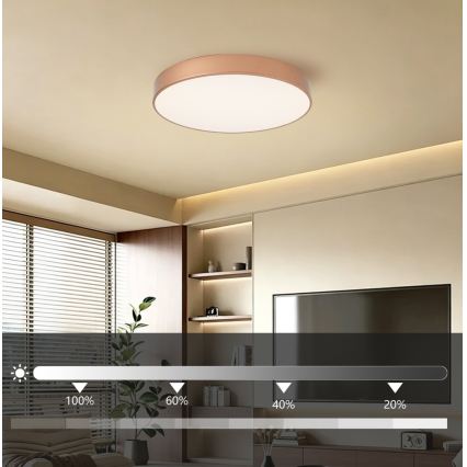 Brilagi - LED zatemnljivo stropno svetilo POOL LED/60W/230V 3000-6000K premer 50 cm bronasto + daljinski upravljalnik