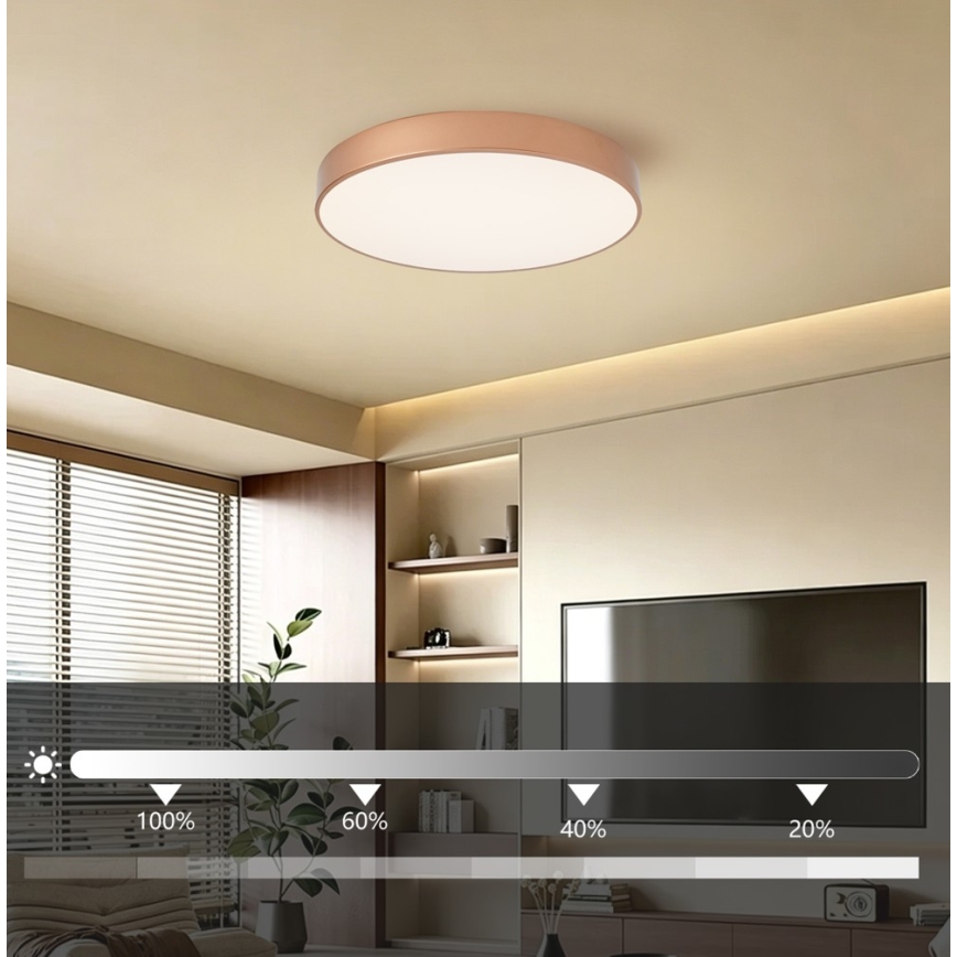 Brilagi - LED zatemnljivo stropno svetilo POOL LED/60W/230V 3000-6000K premer 50 cm bronasto + daljinski upravljalnik