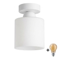 BRILAGI - LED stropna svetilka RETRO GLASS 1xE27/60W/230V, premer 10 cm, bela