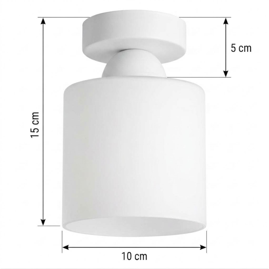 BRILAGI - LED stropna svetilka RETRO GLASS 1xE27/60W/230V, premer 10 cm, bela