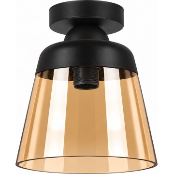 BRILAGI - LED stropna svetilka RETRO GLASS 1xE27/60W/230V premer 15,5 cm črna/dimljena bež