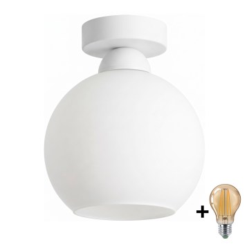 BRILAGI - LED stropna svetilka RETRO GLASS 1xE27/60W/230V premer 15 cm bela
