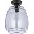 BRILAGI - LED stropna svetilka RETRO GLASS 1xE27/60W/230V premer 26 cm črna/zadimljena siva