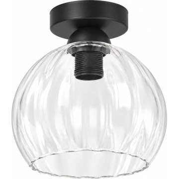 BRILAGI - LED stropna svetilka RETRO GLASS 1xE27/60W/230V Ø 25 cm črna/prozorna