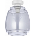 BRILAGI - LED stropna svetilka RETRO GLASS 1xE27/60W/230V Ø 26 cm bela/dimno siva