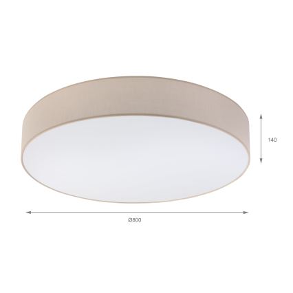 Brilagi - LED stropna svetilka SIRIJA 6xE27/60W/230V premer 80 cm bež