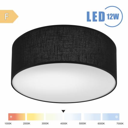 Brilagi - LED Stropna svetilka SIRIJA LED/12W/230V pr. 35 cm črna