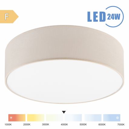 Brilagi - LED Stropna svetilka SIRIJA LED/24W/230V pr. 45 cm krem barva
