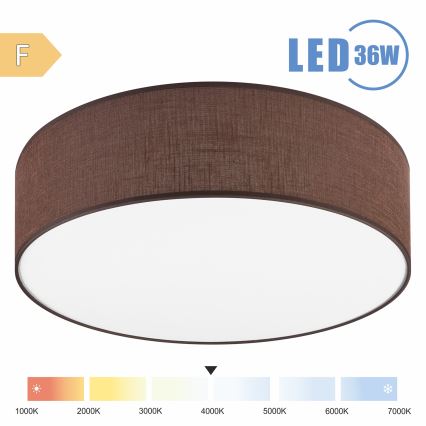 Brilagi - LED Stropna svetilka SIRIJA LED/36W/230V pr. 45 cm rjava