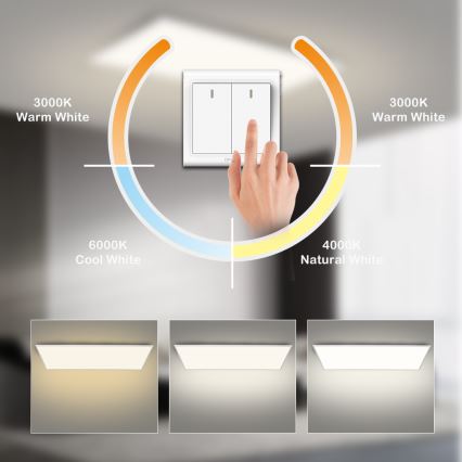 Brilagi - LED stropna svetilka SLIMFRAME LED/80W/230V 120x60 cm 3000/4000/6000K bela