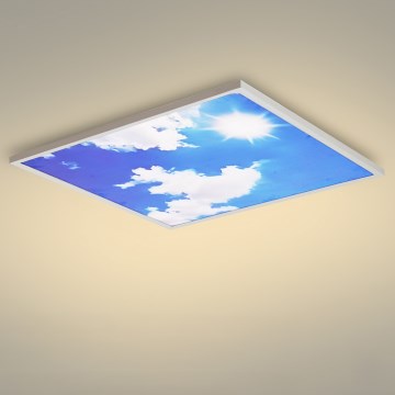Brilagi - LED stropna svetilka SLIMFRAME SKY LED/58W/230V 60x60 cm srebrna/modra