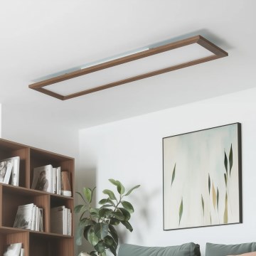 Brilagi - LED Stropna svetilka SLIMFRAME WOOD LED/58W/230V 124x34 cm temno rjava