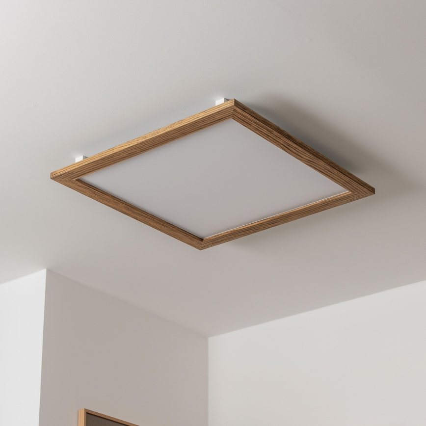 Brilagi - LED Stropna svetilka SLIMFRAME WOOD LED/58W/230V 64x64 cm rjava