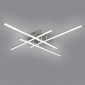 Brilagi - LED stropna svetilka STRIPES LED/37W/230V 68x68 cm srebrna