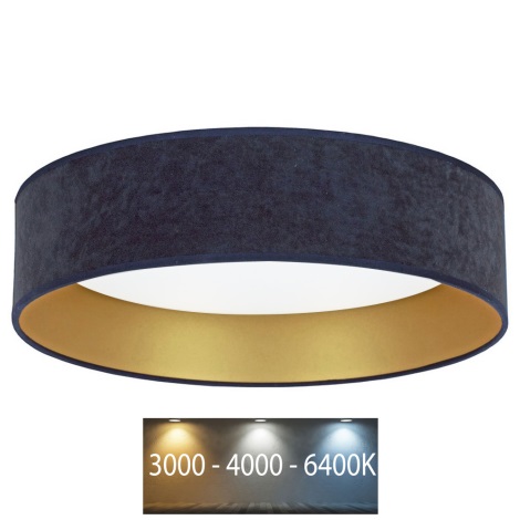 Brilagi - LED Stropna svetilka VELVET LED/24W/230V pr. 40 cm 3000/4000/6400K modra/zlata
