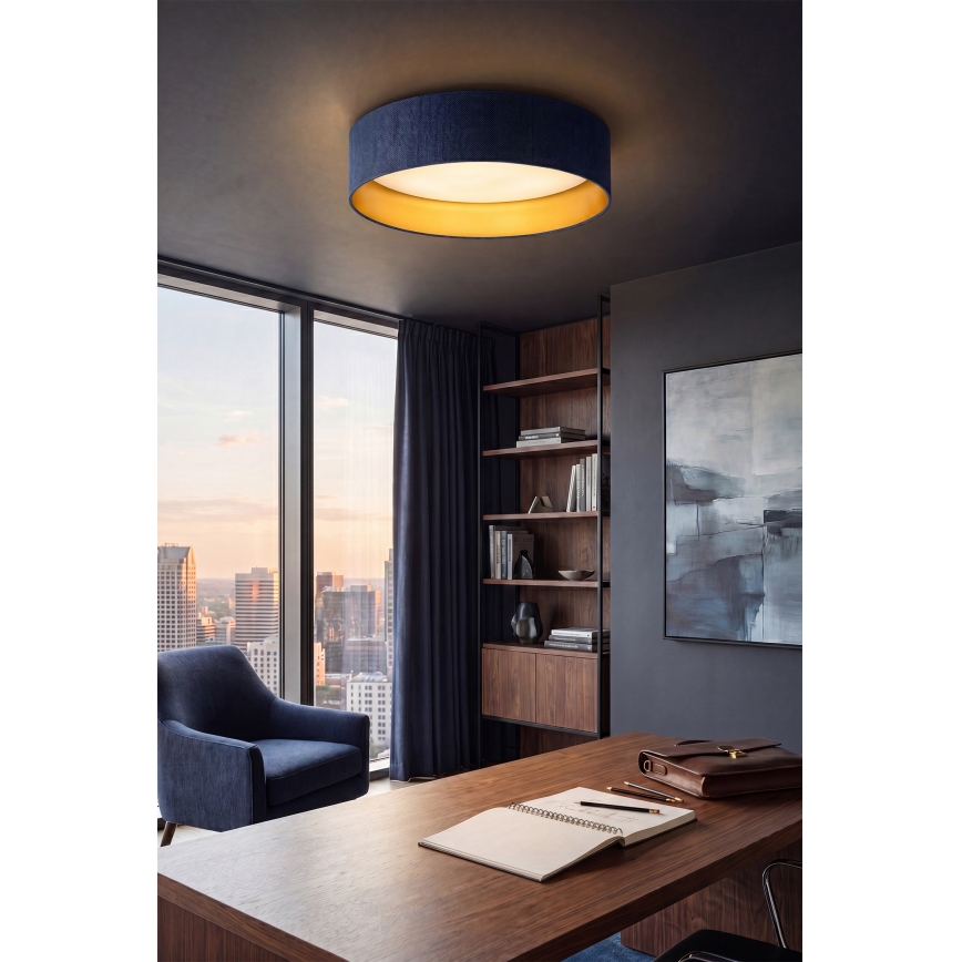 Brilagi - LED stropna svetilka VELVET SIMPLE LED/24W/230V 3000K premer 45 cm modra/zlata
