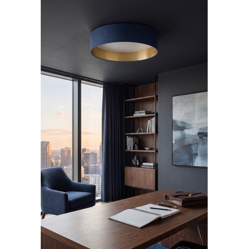 Brilagi - LED stropna svetilka VELVET SIMPLE LED/24W/230V 3000K premer 45 cm modra/zlata