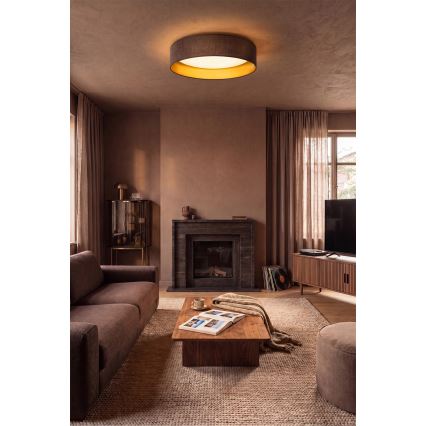 Brilagi - LED stropna svetilka VELVET SIMPLE LED/24W/230V 3000K premer 45 cm rjava/zlata