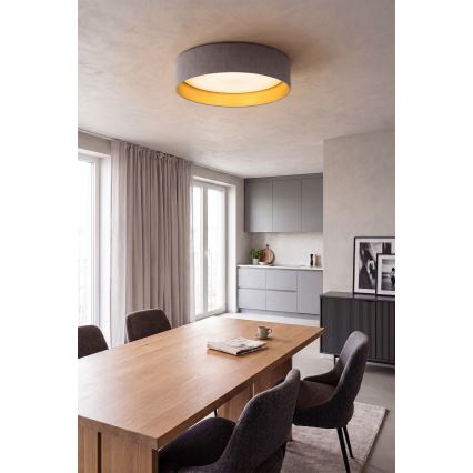 Brilagi - LED stropna svetilka VELVET SIMPLE LED/24W/230V 3000K premer 45 cm siva/zlata