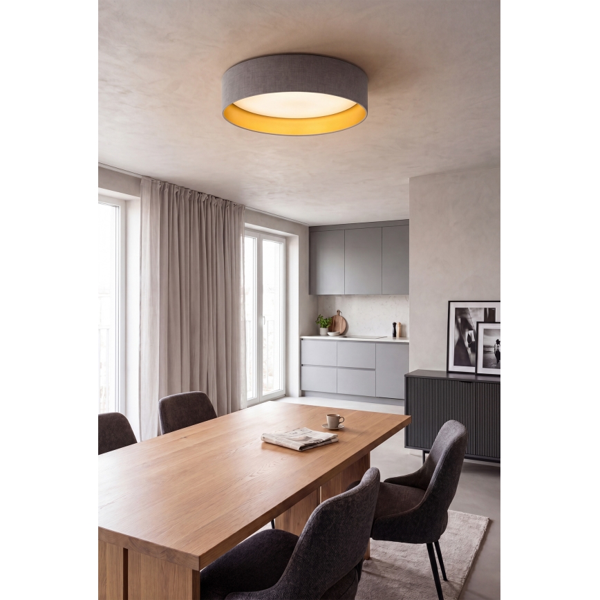 Brilagi - LED stropna svetilka VELVET SIMPLE LED/24W/230V 3000K premer 45 cm siva/zlata