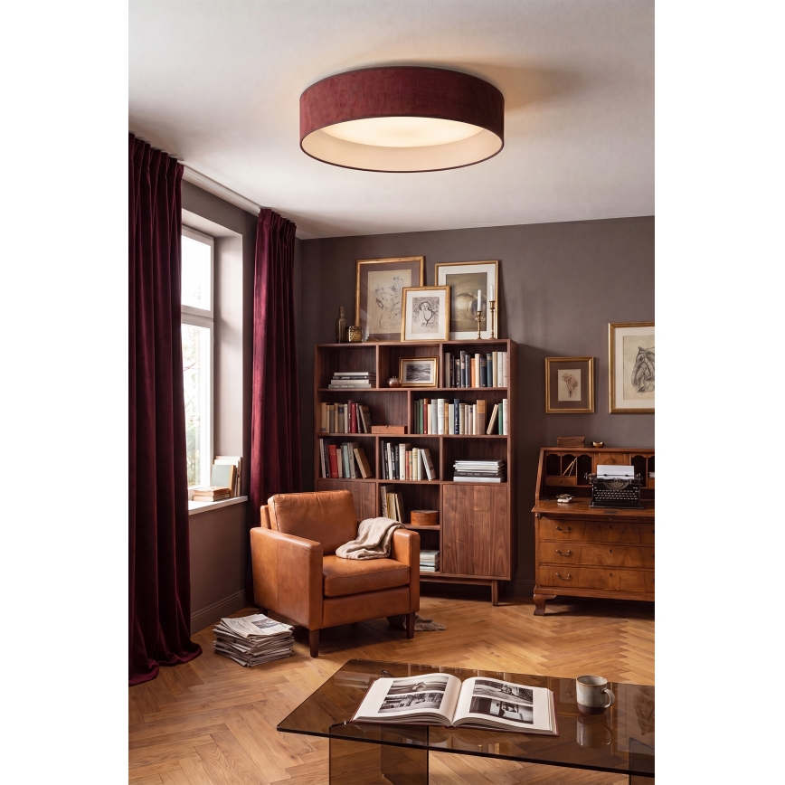 Brilagi - LED stropna svetilka VELVET SIMPLE LED/24W/230V 3000K Ø 45 cm bordo